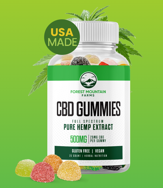 Forest Mountain Farms CBD Gummies Bottle
